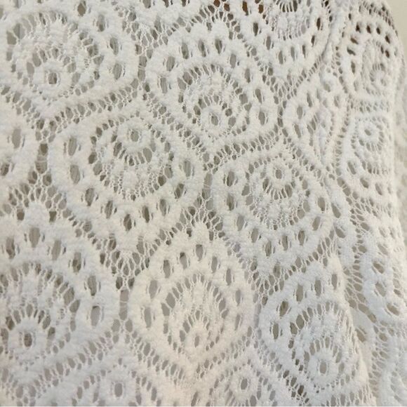 Lily Pulitzer Fontaine Mini Dress White With Built in Slip and 3/4 Sleeve Small - Picture 6 of 11